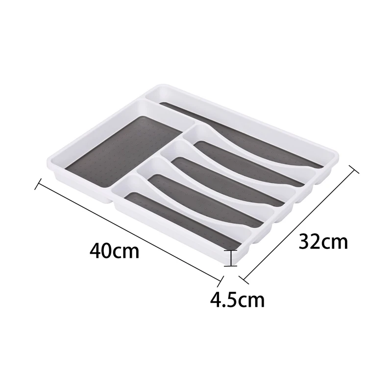 

6 Grid Cutlery Tray Tableware Storage Tray Box Kitchen Drawer 6 Grid Storage Box Kitchen Accessories