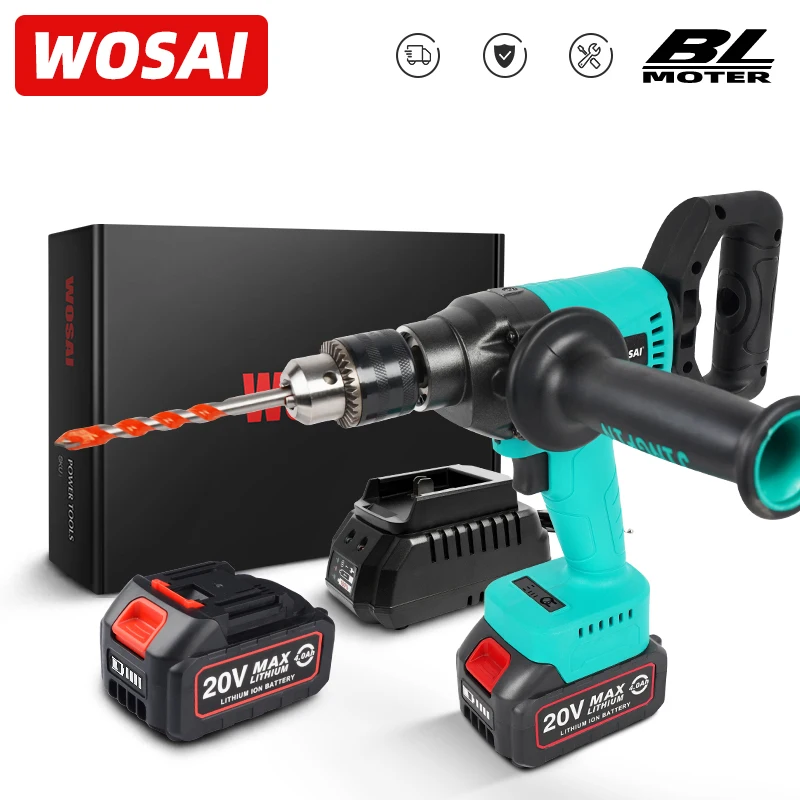 WOSAI MT серия 20V бесщеточный Электрический сверлильный 130NM аккумуляторная