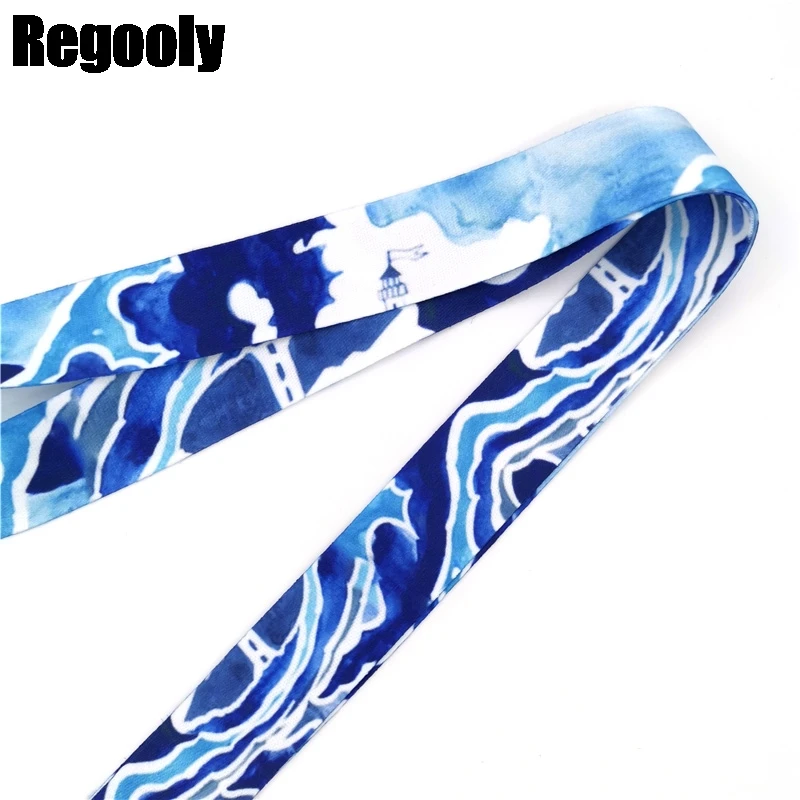 Kanagawa Hokusai Waves Wristlet брелок на шею ожерелье с мультипликационным рисунком ремешок