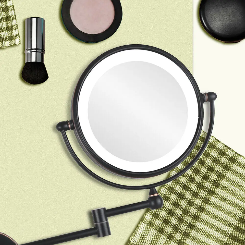 Гурун 8 ''полированная бронза жнвлп освещенные настенный косметическое