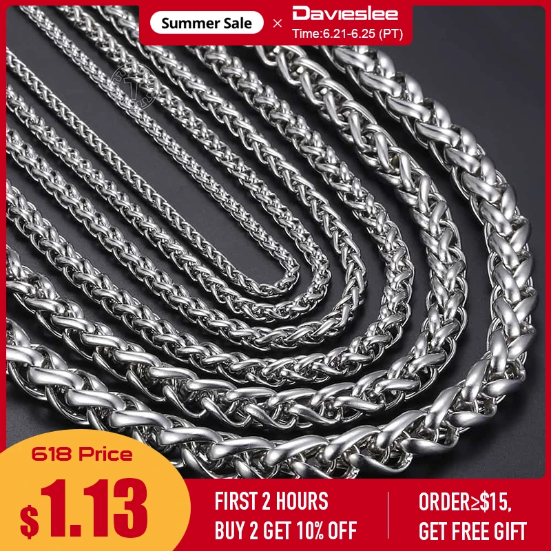 Ожерелье мужское из нержавеющей стали 3/4/5/6/8/10 мм|chain wholesale|men chainstainless steel necklace |