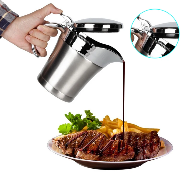 Термосоус для стейка 450/750 мл соусник с двойными стенками соус из нержавеющей