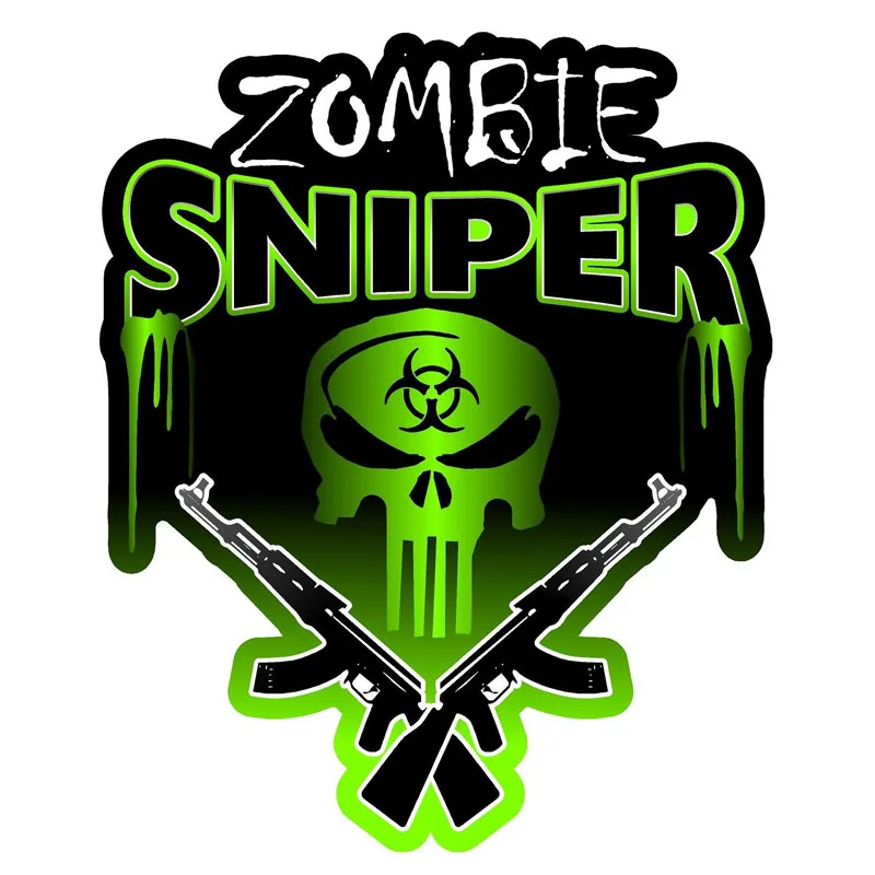 

Personality Creativity Car Styling ZOMBIE SNIPER Car Sticker Motorcycle Parts Sunscreen Waterproof PVC 10.5CM*12.7CM