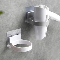 1pc wall mount hair dryer holder abs storage shelves hairdryer shelf auto stick shower racks bathroom organizer home accessories