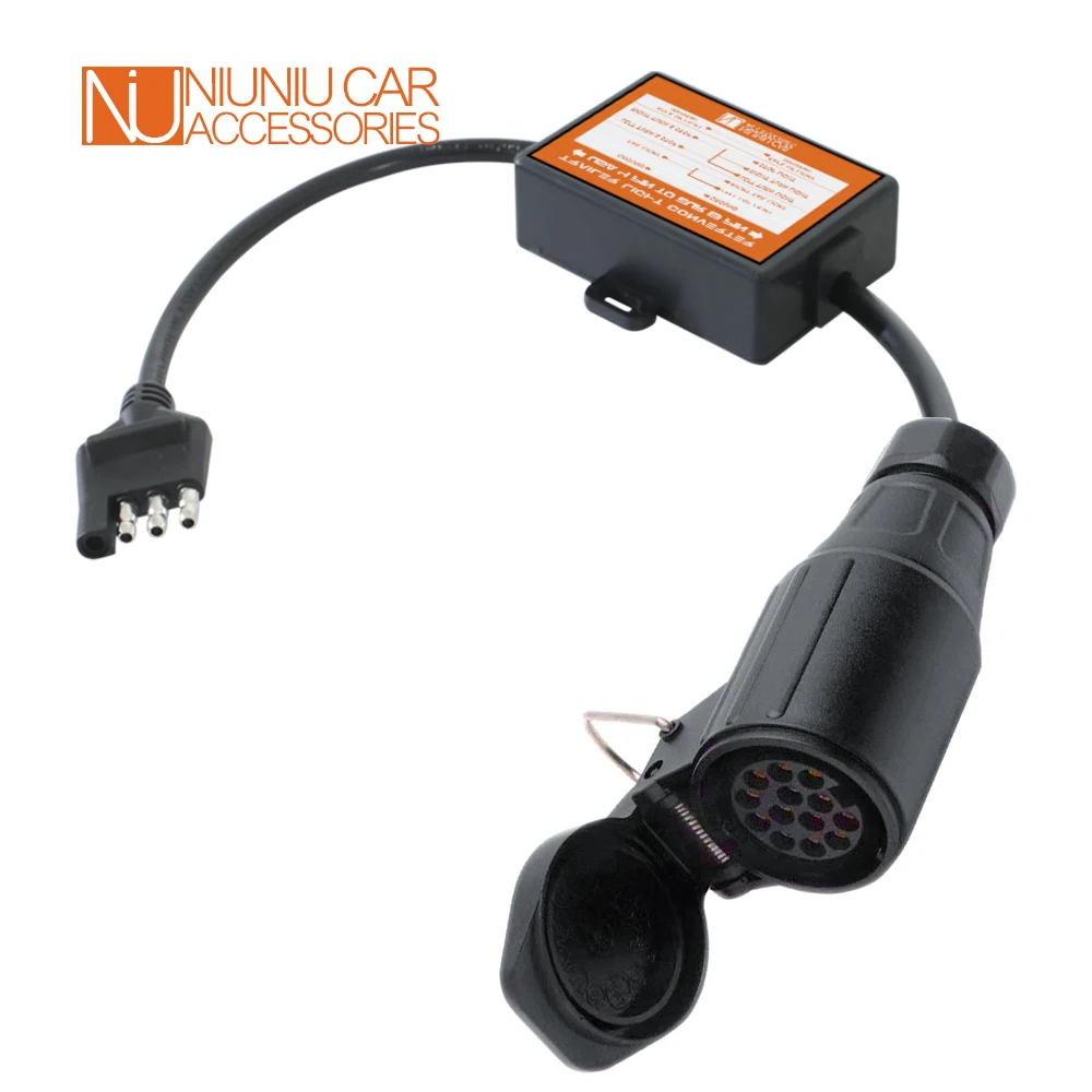 

США 4 в ЕС 13-контактный буксировочный разъем, запчасти для светильник образователя прицепа, лезвие, розетка, 7-контактный стоп/тормозной сигнал, разделительные аксессуары