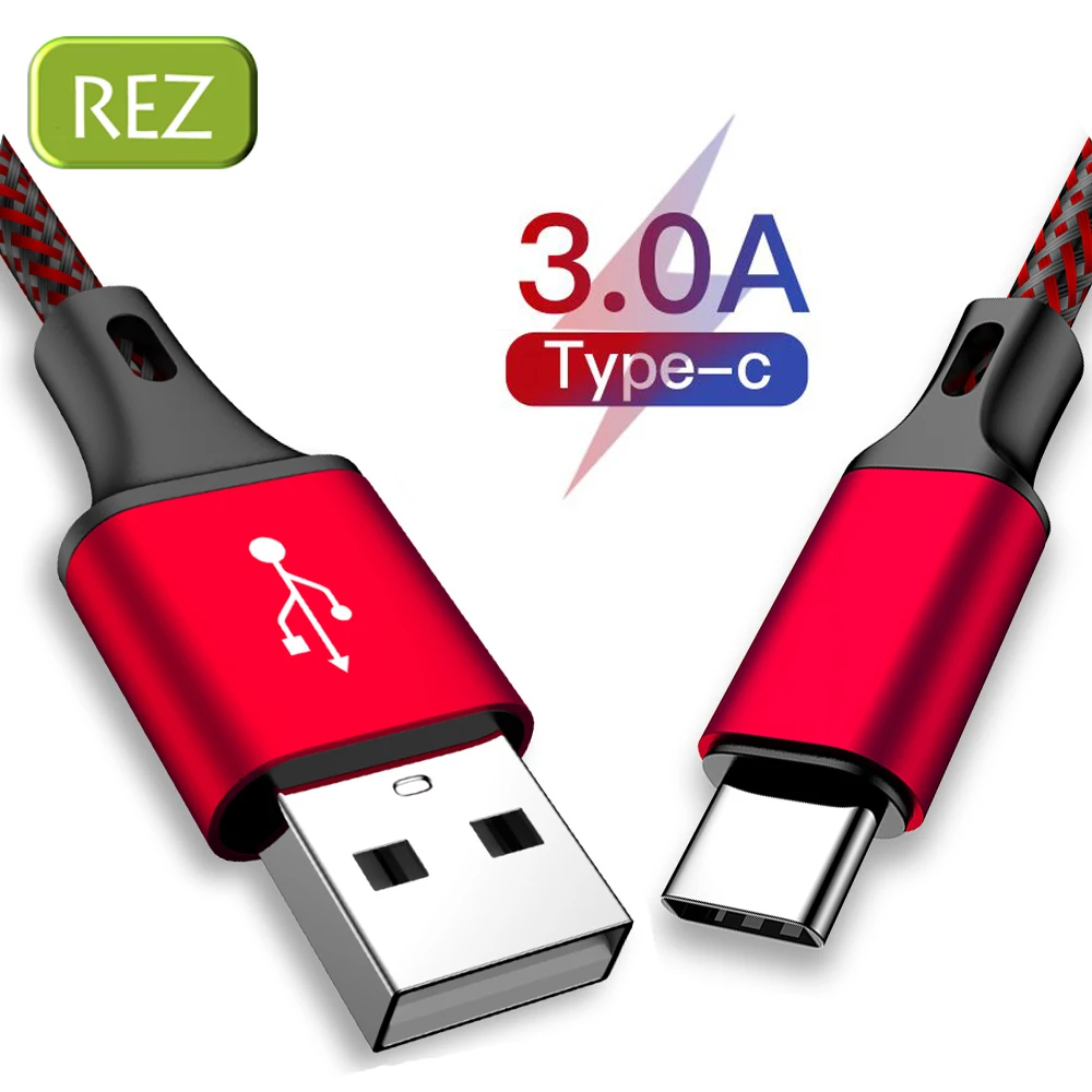 REZ usb type C кабель для type C для Redmi Red Быстрая зарядка USB кабель type-C кабель Usb кабель для передачи данных для htc LG USB-C кабель