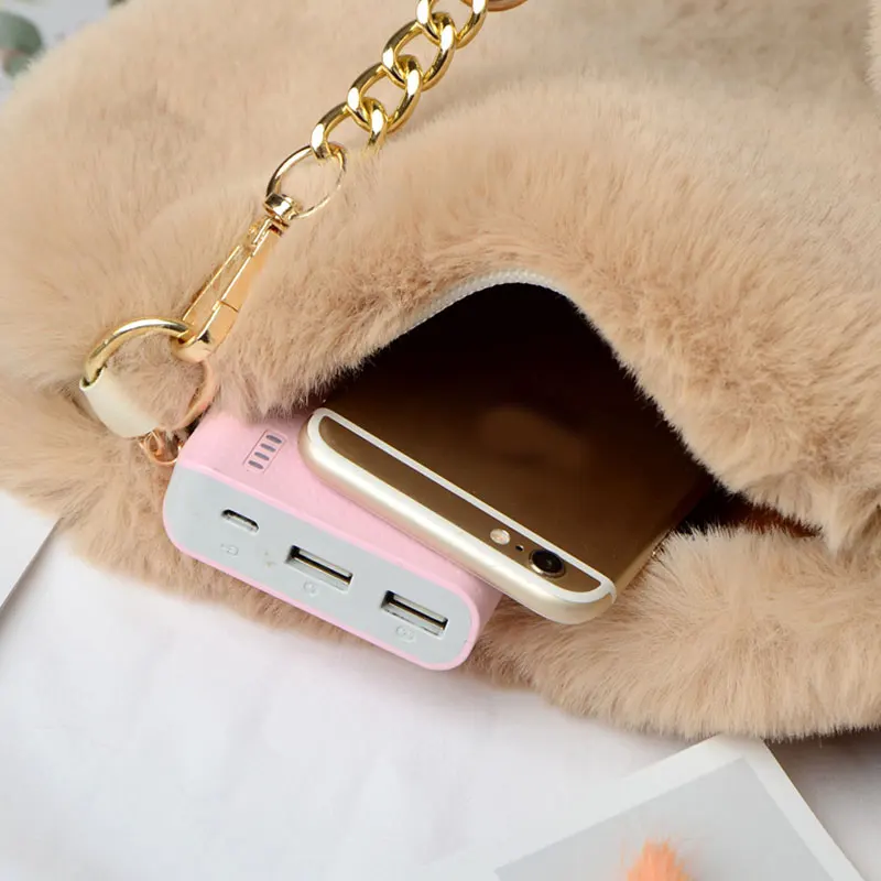 

Winter Faux Fur Women Handbags Cute Plush Heart shaped Shoulder Bag Large Crossbody Bags For Women messenger Bags Bolsa Mujer