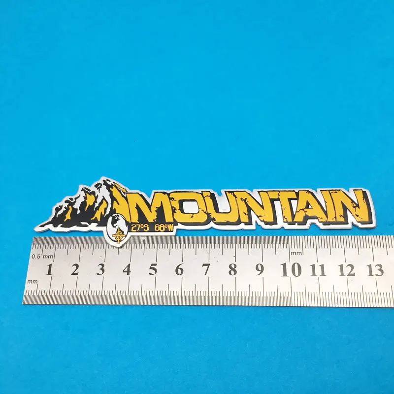 Новая алюминиевая горная наклейка на кузов автомобиля задний багажник эмблема