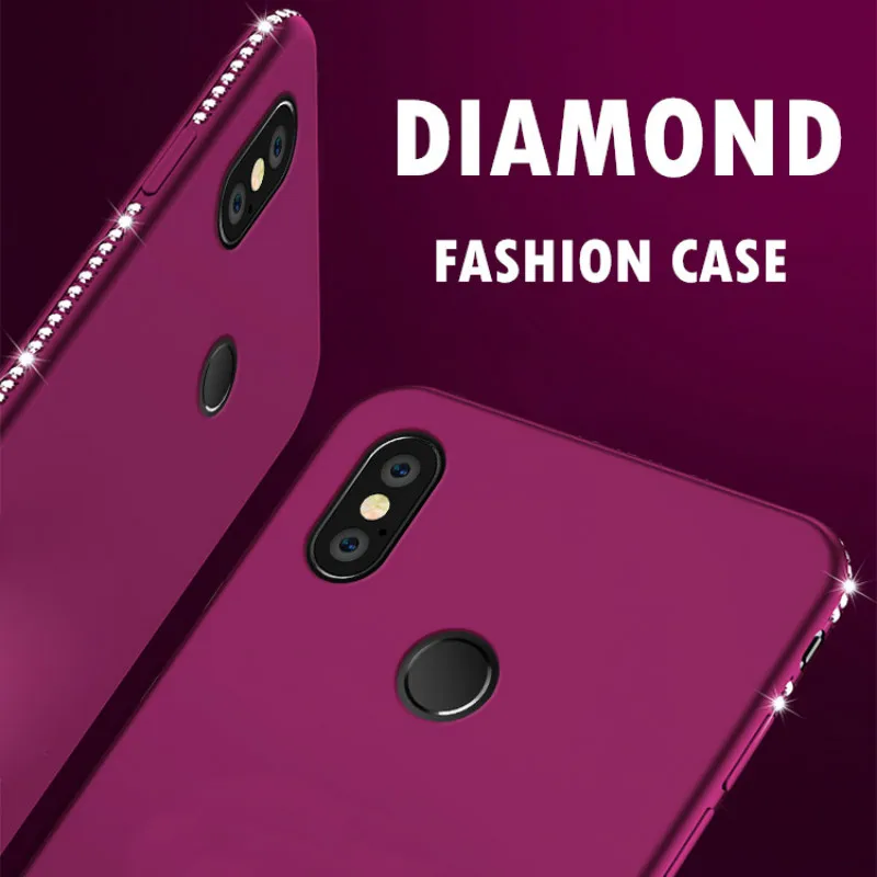Силиконовый чехол с бриллиантами для Xiaomi Pocophone F1 Redmi 4A 6 6A S2 5A Plus Prime Note 4X 4 Pro Mi Max 3 A1 A2