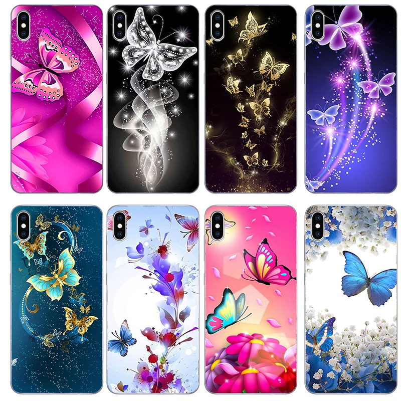 

Чехол с бабочкой для телефона iPhone 11 12 Pro Max X XS XR Xs Max Mini 6 6s 7 8 Plus, силиконовый чехол