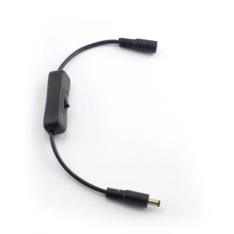 

DC Power Cable 5.5mmx2.1mm Female to Male Plug Connector With Switch Extension Cord Adapter CCTV Camera Led Strip Power Supply