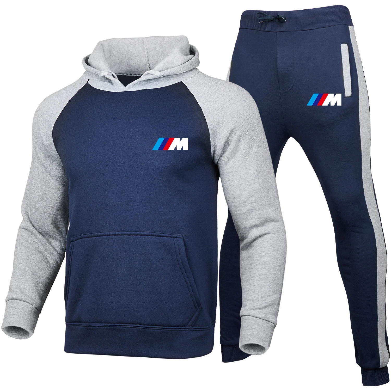 

2021 spring suit men's new sportswear with a casual handsome men's sweater hoodie 2 sets