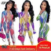 bulk lots wholesale items midnight style rompers womens jumpsuit gradient striped print butterfly sleeve fitness club catsuits