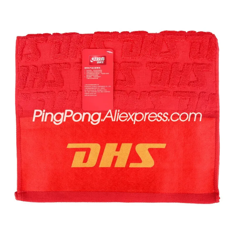 Оригинальное полотенце для настольного тенниса DHS большого размера из 100% хлопка