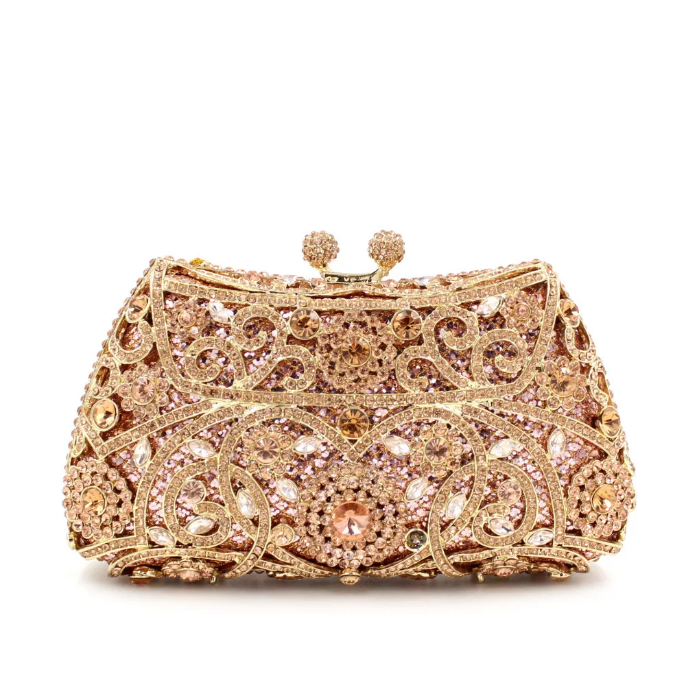 19x11 5 см стразы сумка гофрированная металлическая прозрачная обеденная с