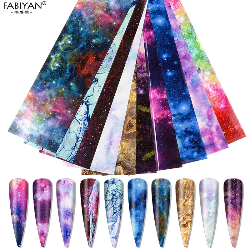 Смешанные голографические обертывания звездного неба клей 30 шт. Фольга для