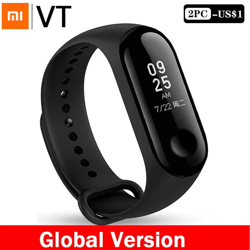 Оригинальный Xiaomi mi Band 3 умный Браслет фитнес браслет большое сообщение