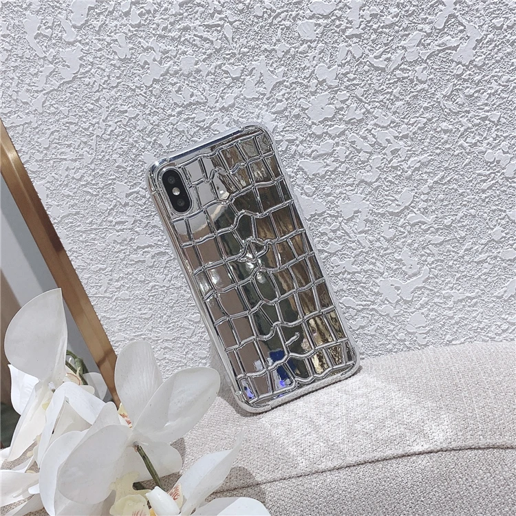 Роскошный Серебристый цветной чехол для iphone X XR XSMAX с текстурой граффити гладкая
