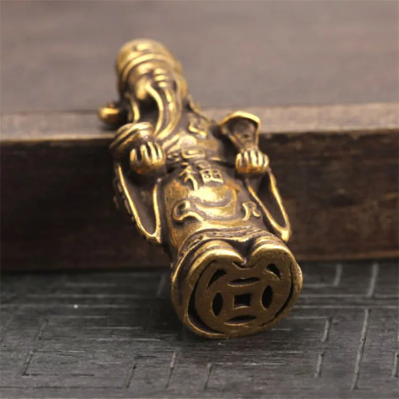Латунный китайский бог богатства Шарм брелок креативный мешок висячие орнамент