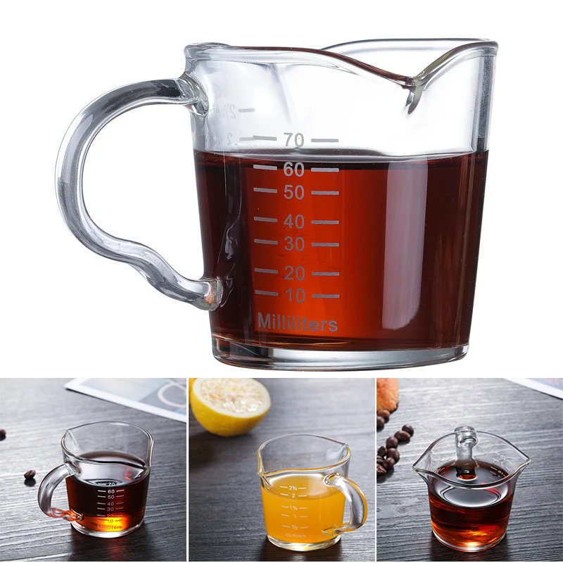 70ml Glass Cup Ounce Cup With Scale Baking Measuring Cup for Home Kitchen TSH Shop