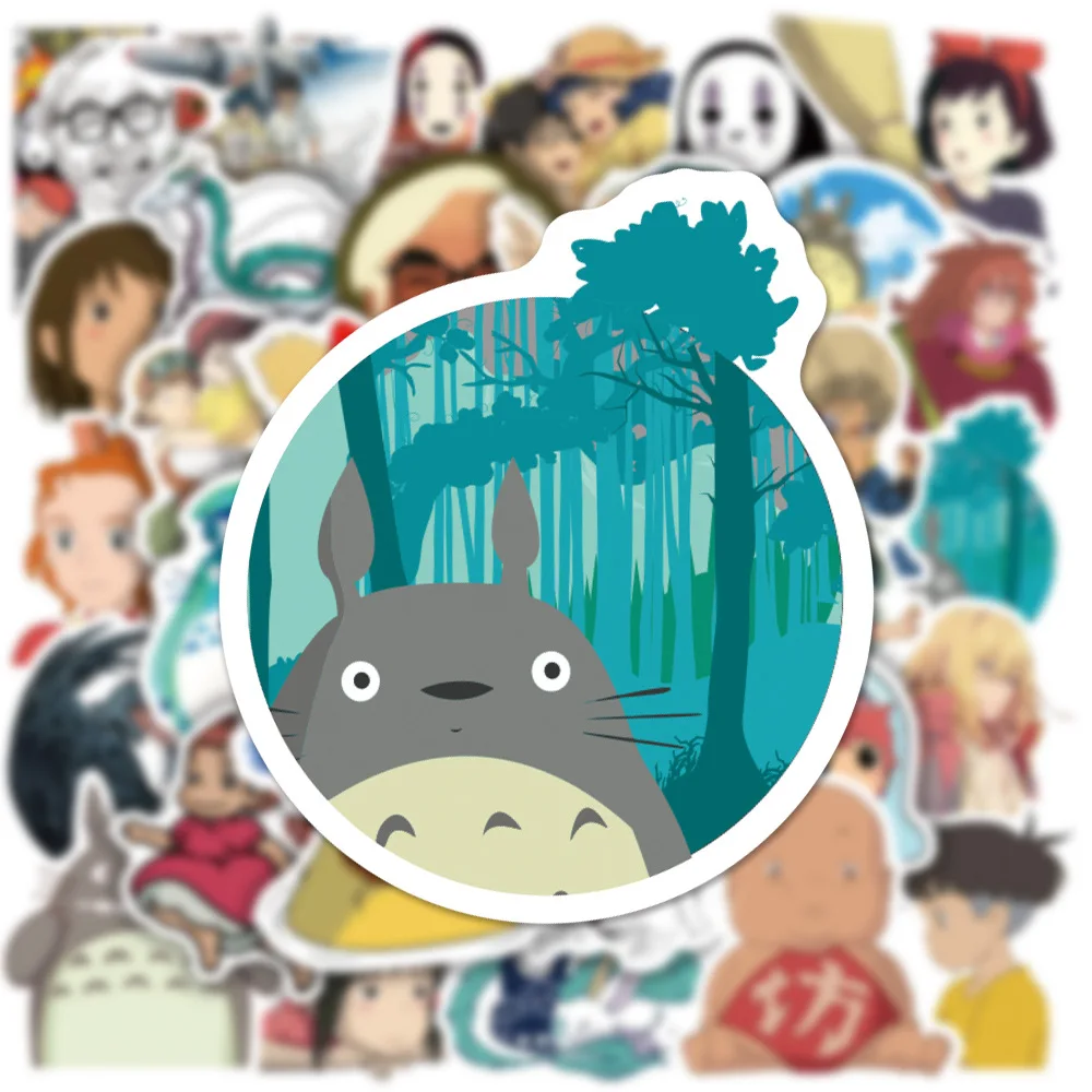 10/50 шт. Мультяшные аниме наклейки s Miyazaki Hayao Totoro Spirited Away KiKi Канцтовары телефон