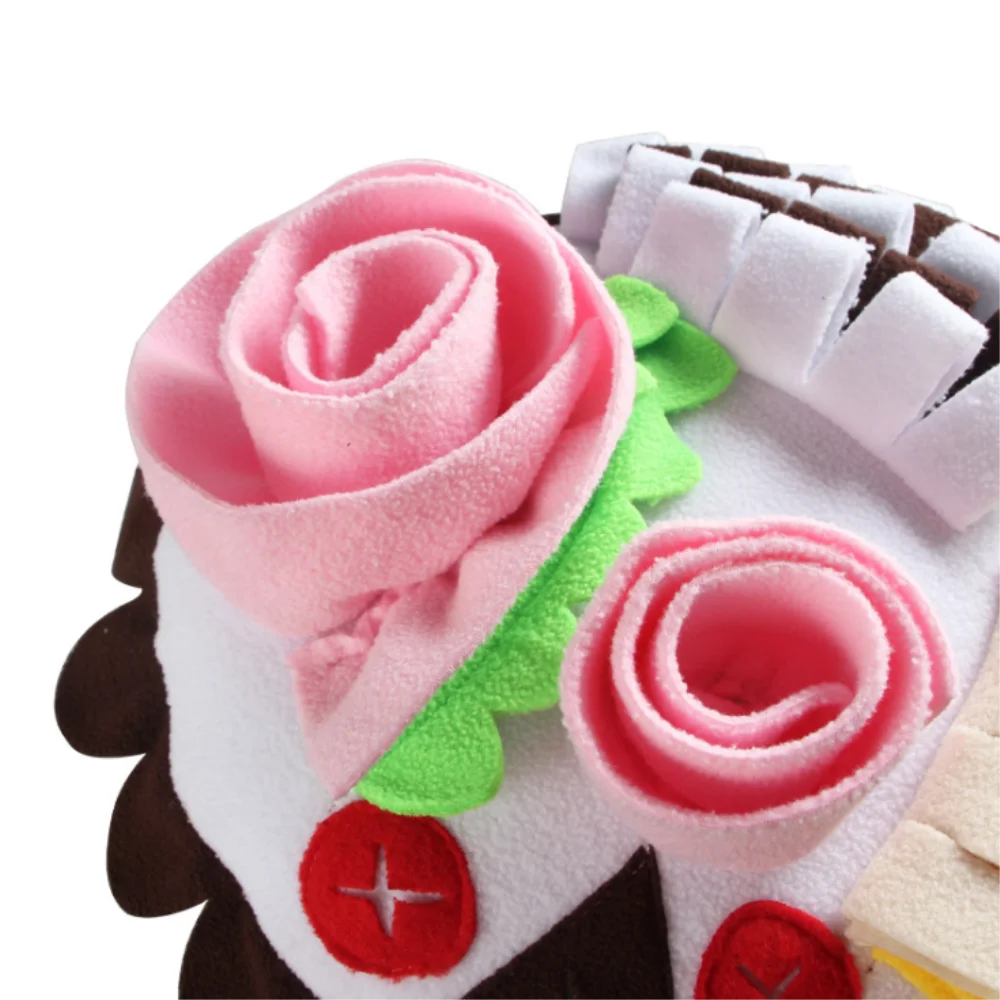 

Dog Mat Pet Feeding Mat Birthday Cake Slow Food Training Interactive Toys Sniffing Rug Toy for Pet Dogs Cats
