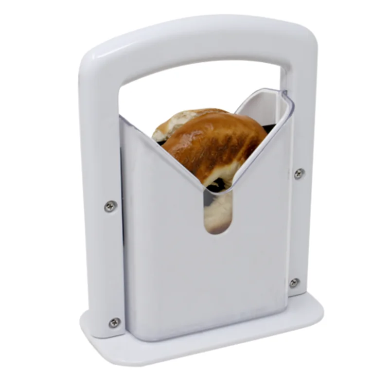 Home Kitchen Bagel Slicer White Guillotine Muffins Bun Rolls Cutter Bread Slicing Machine Baking Pastry DIY Tools | Дом и сад