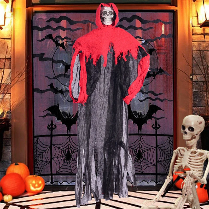 

Ужас на Хэллоуин, композиция в виде черепа, голосовое управление, Хэллоуин, висящий призрак, секретная комната на Хэллоуин, дом с привидения...