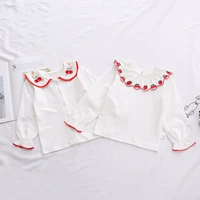 baby girl cotton spanish shirt toddler boutique clothes infant spain cotton outfit spring newborn strawberry embroidered top