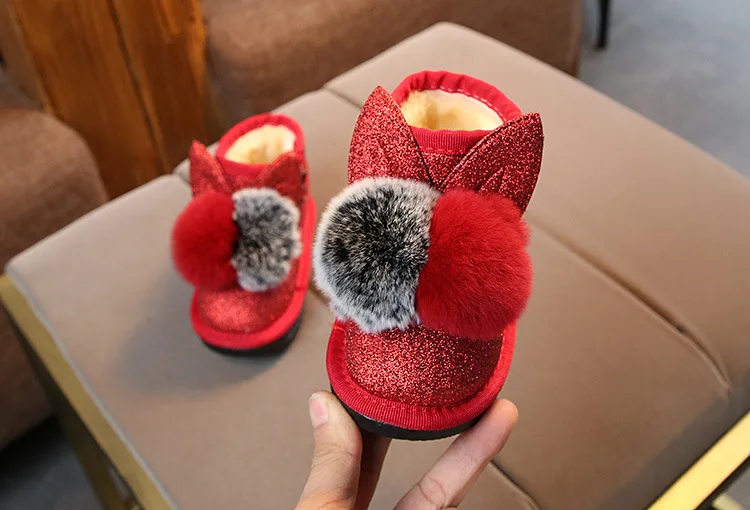 Зимняя детская хлопковая обувь для детей 1-2-3 лет, детская обувь для малышей, Детская Нескользящая хлопковая обувь с мягкой подошвой