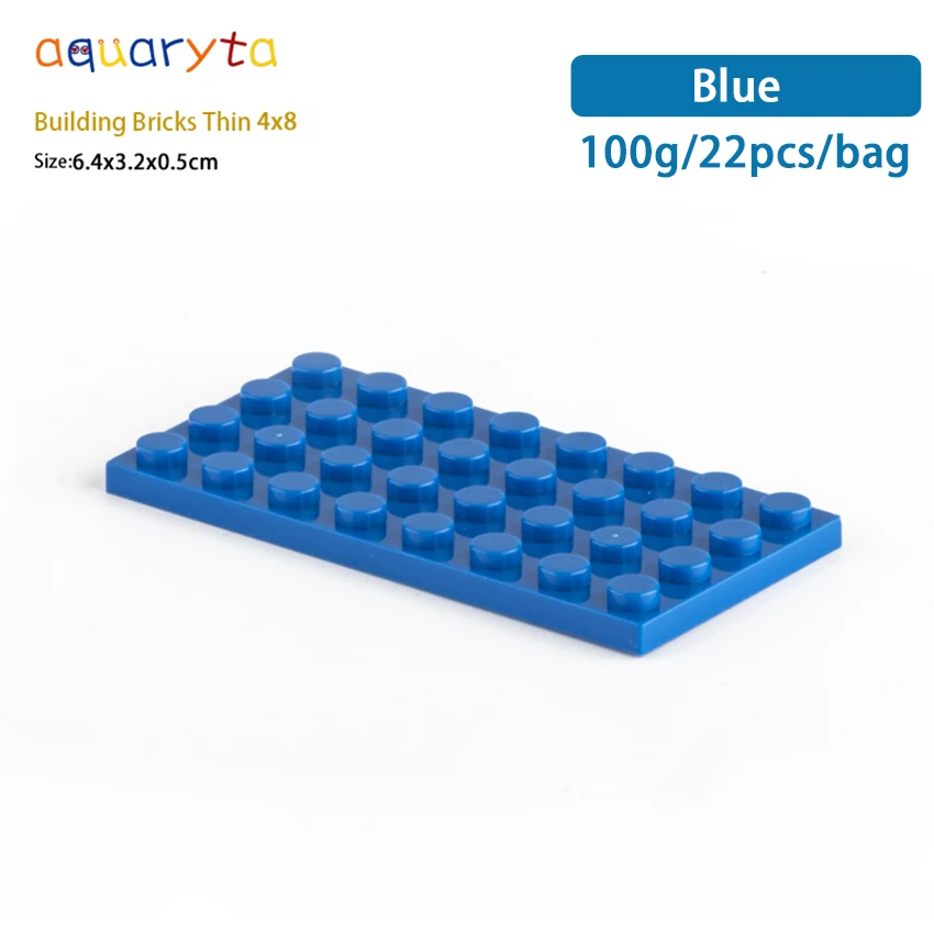 

Aquaryta 22pcs Thin4x8 Building Blocks Parts Compatible Assembles Particles DIY LOGO Educational Creative Toys gift for Children