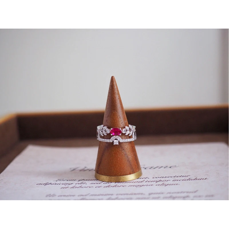 Aazuo 18K твердое белое золото натуральный Овальный Рубин 0 30 карат настоящие