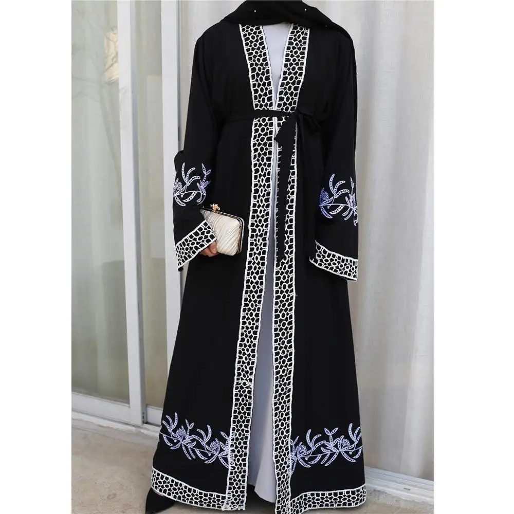 2020 Новый Мусульманский Абая Ближний Восток исламский Дубай вышитые кружева