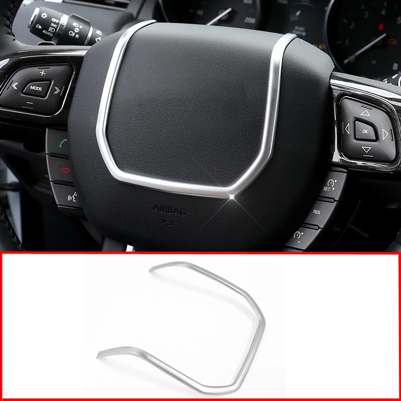 ABS хромированные матовые Серебристые декоративные полоски на руль автомобиля