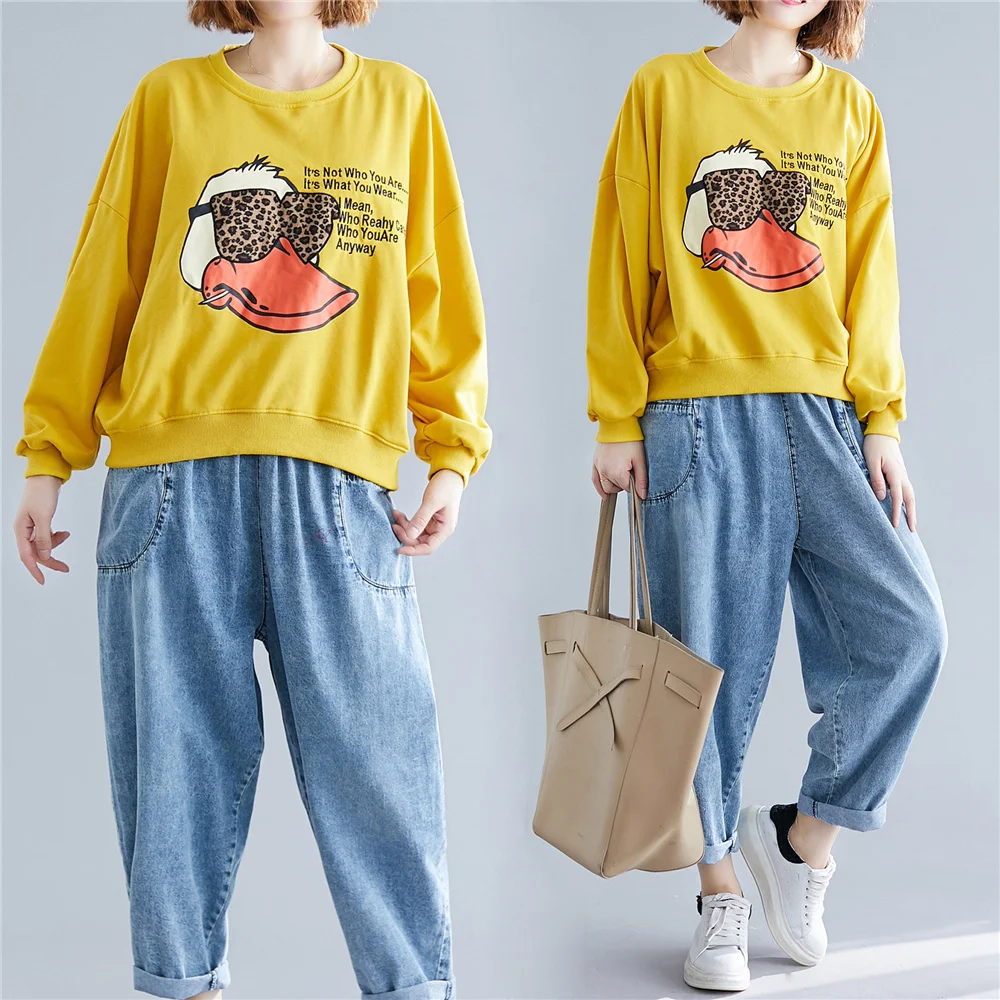 

2019 Print Loose Slim Fat Garment Price 49 Blouse Shirt Yellow 6957