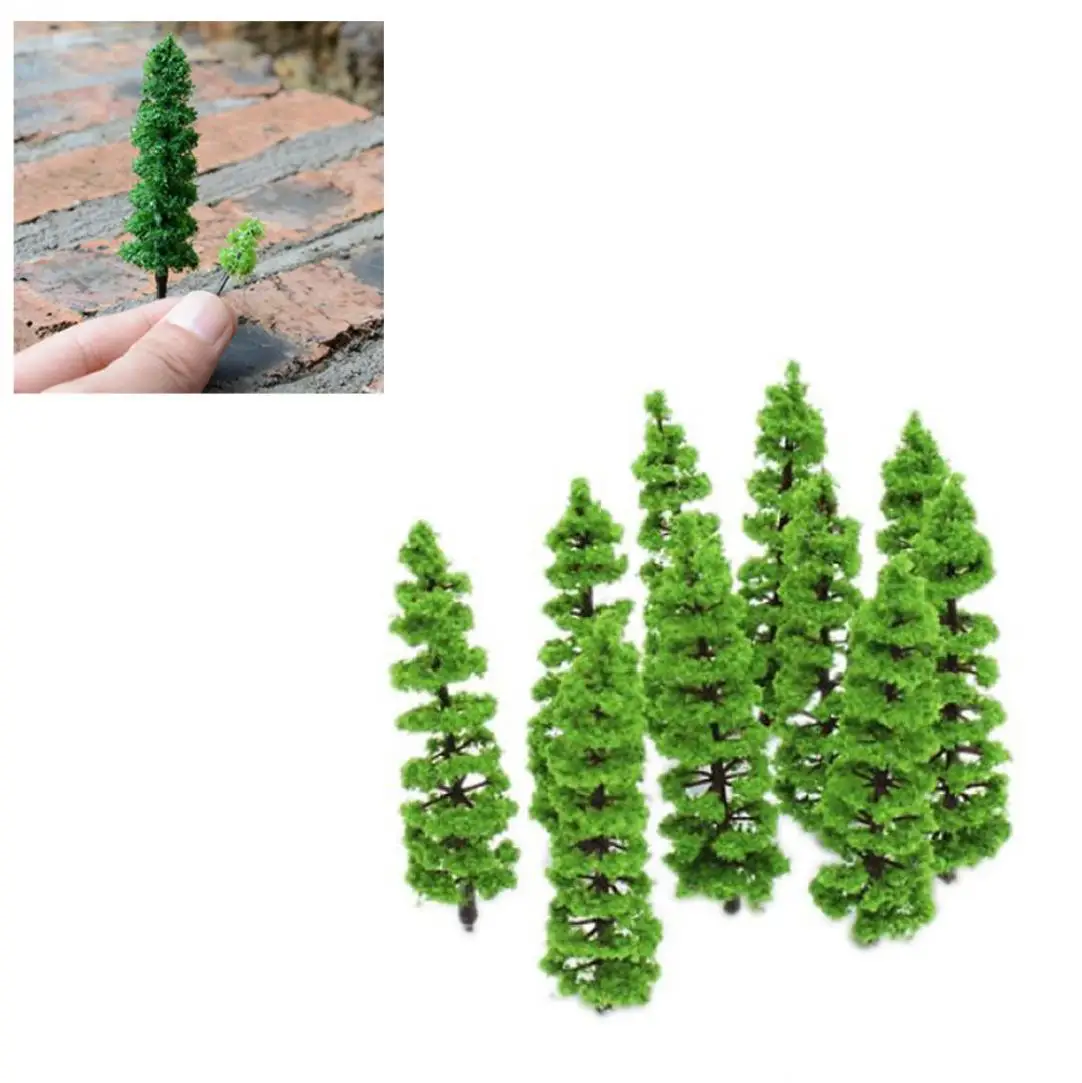 10 штук модели деревьев смешанная модель дерева поезд деревья железнодорожные