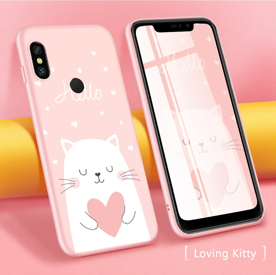 Силиконовый чехол для Xiao mi Red mi Note 6 Pro, милый Полный Чехол для Xiao mi Red mi Note 5 7 6A mi A2 Lite, противоударный бампер, чехол