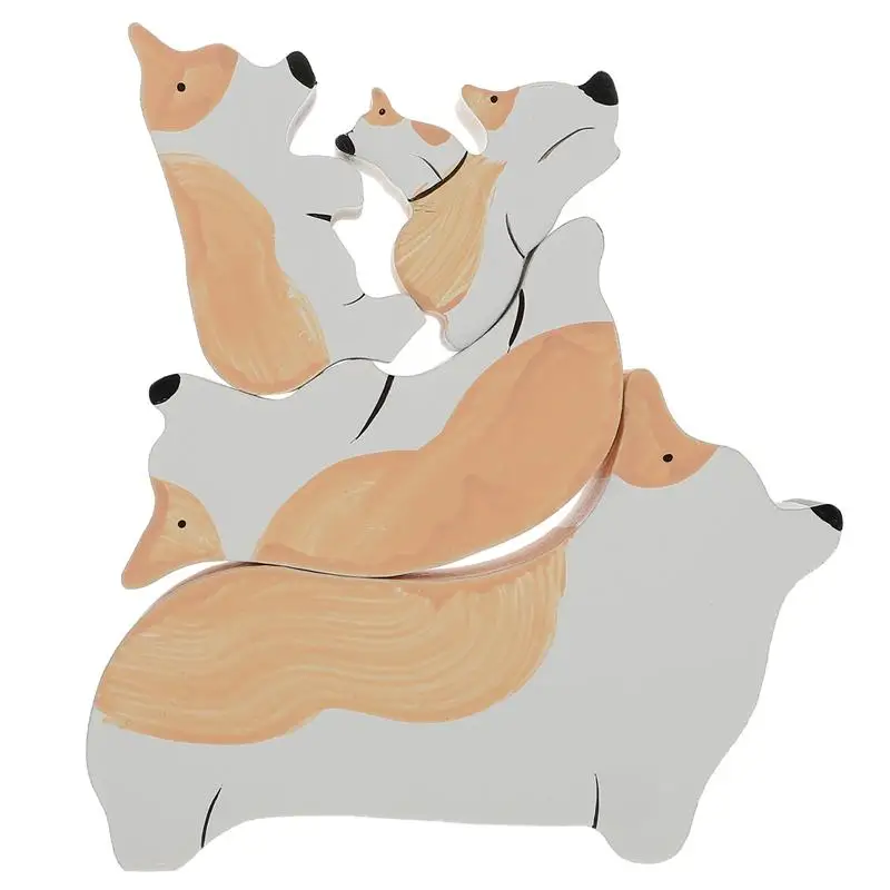 

1 набор, деревянные строительные блоки в виде животных