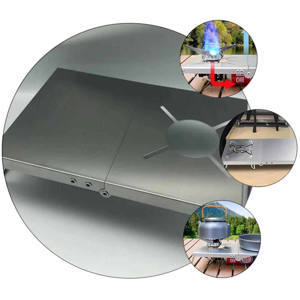 

1pc Stainless Steel Outdoor Burner Stand Camping Burner Bracket (Silver)
