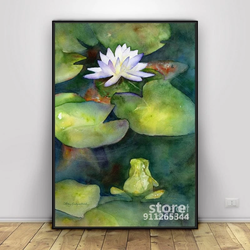 

Coy Koi художественная Настенная картина, печать на холсте, картина для домашнего декора гостиной