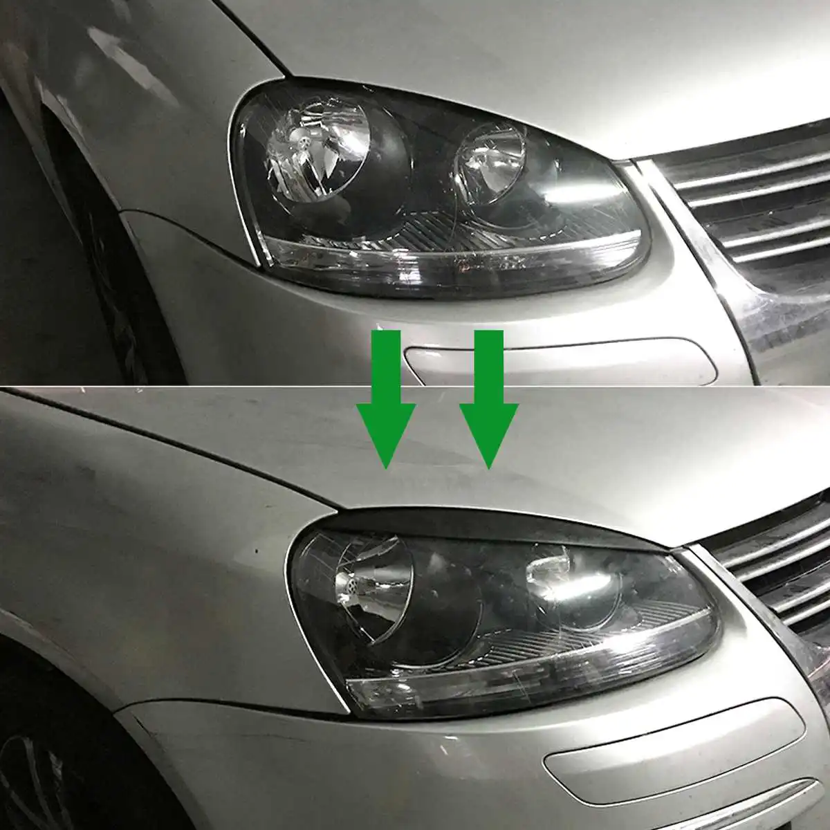 Пара насадок на веки для фар бровей VW Volkswagen GOLF MK5 GTI R 2005 2006 2007 молдинги стайлинга |