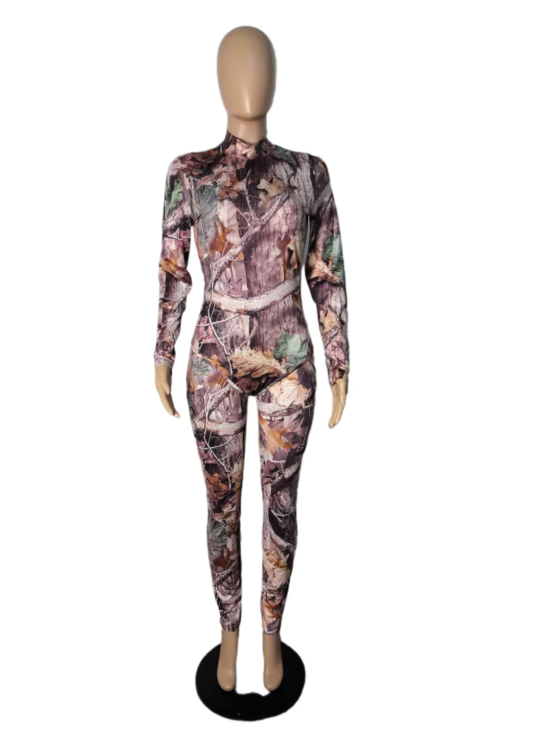 

Multi Color Print Jump Suit Woman Long Sleeve Bodysuit And High Waist Bodycon Pants Skinny Night Club Party Wear Outfits S-XXL