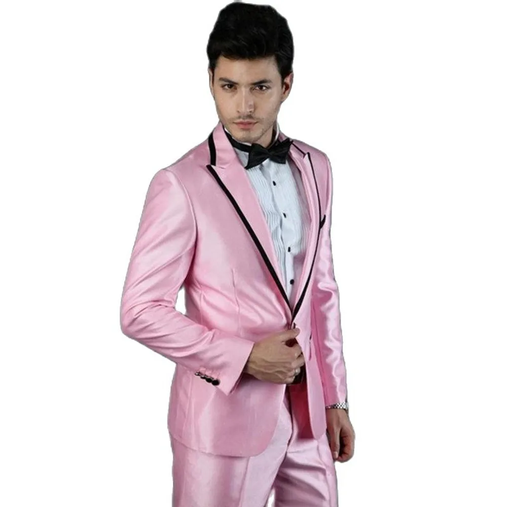 

Handsome Groomsmen Mandarin Lapel Groom Tuxedos Mens Wedding Dress 2 Pieces Man Jacket Blazer Prom Dinner (Jacket+Pants)