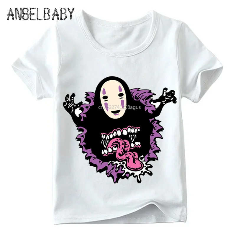 Детская забавная футболка с изображением аниме нет лица дух летние топы героями