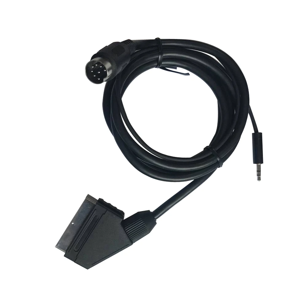 Никелированный двухканальный кабель scart av для SEGA Genesis 1 NEO GEO 3 5 мм 8 метров - купить