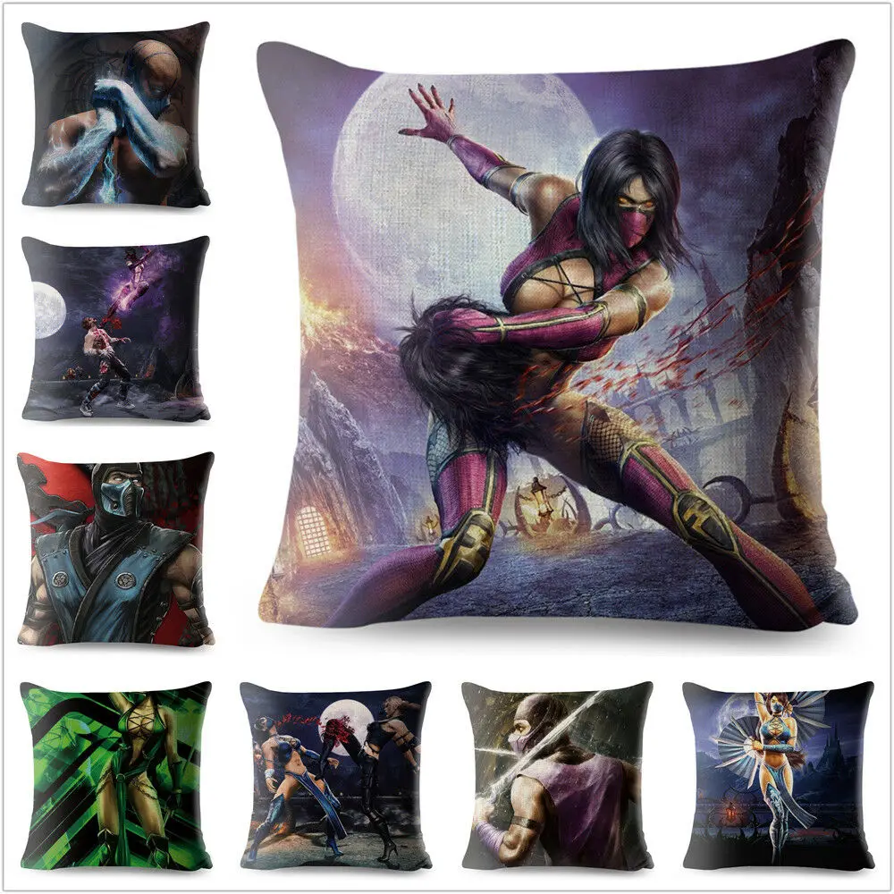 Чехол на подушку с рисунком игры Mortal Kombat | Дом и сад