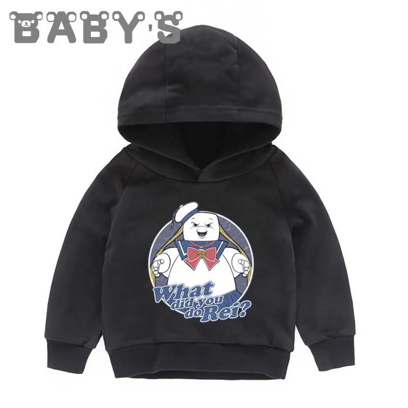Children Hooded Hoodies Kids Old School Stay Puft Cartoon Sweatshirts Baby Autumn Pullover Tops Girls Boys Funny Clothes KMT5224 | Детская