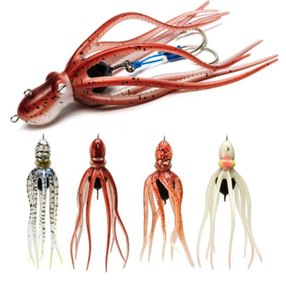 Длинная мягкая джиг-приманка 80/120/150 г с вспомогательным крючком Реалистичная