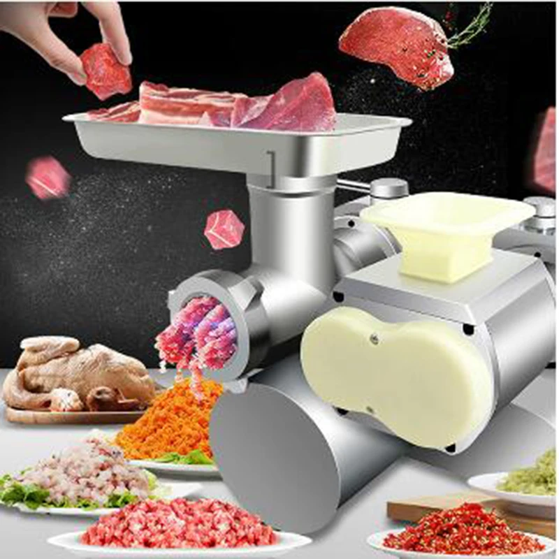 2020 Commercial Meat Slicer Grinder Stainless Steel Automatic 1500W Shredder Dicing Machine Electric Vegetable Cutte | Бытовая техника