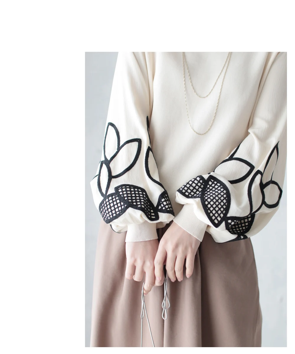 Весна Осень 2020 женская блузка из хлопка с высоким воротом свободная рубашка